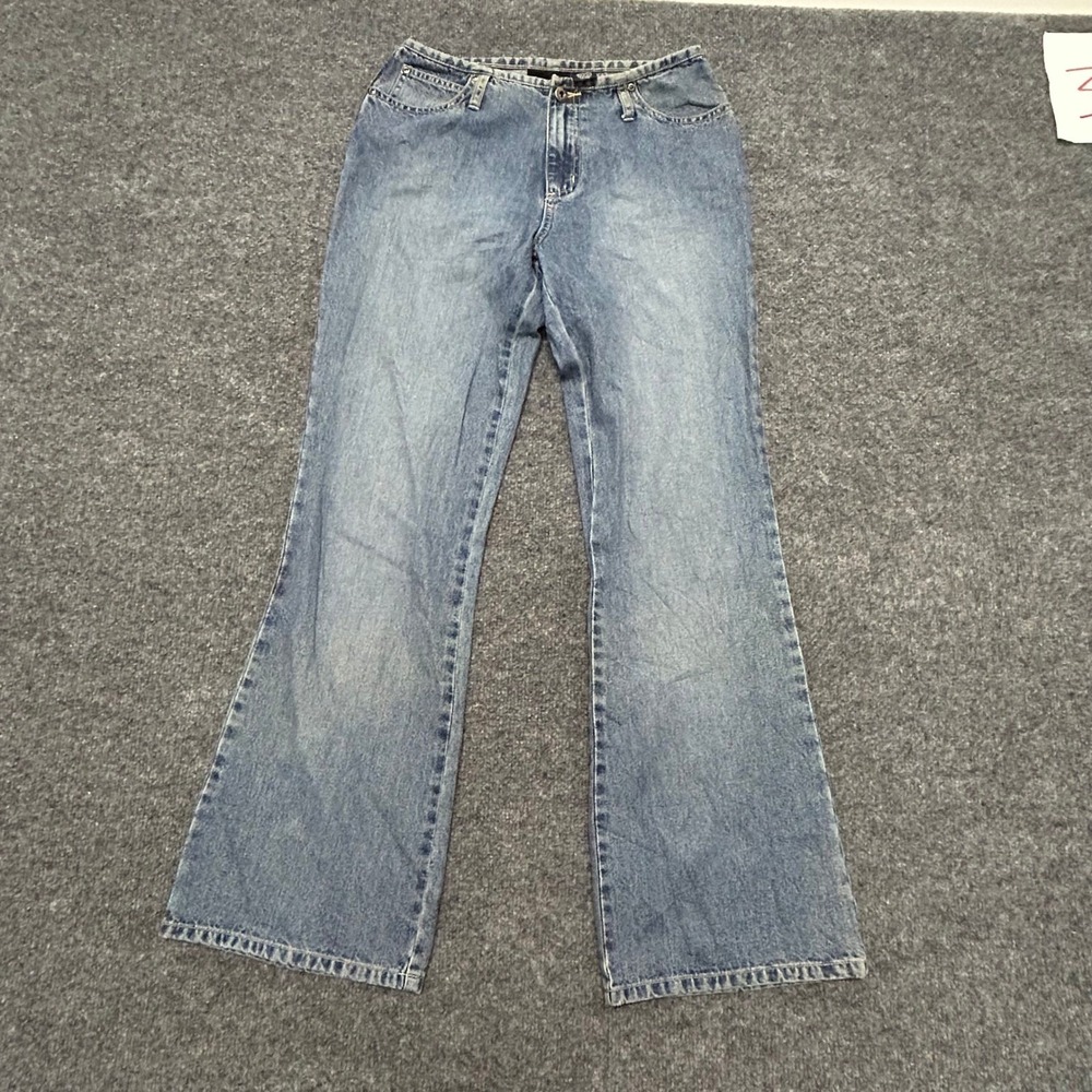 Rue21 Jeans Womens Size 16 Blue Flare Leg Wide Leg Medium Wash Denim Y2K Cotton
